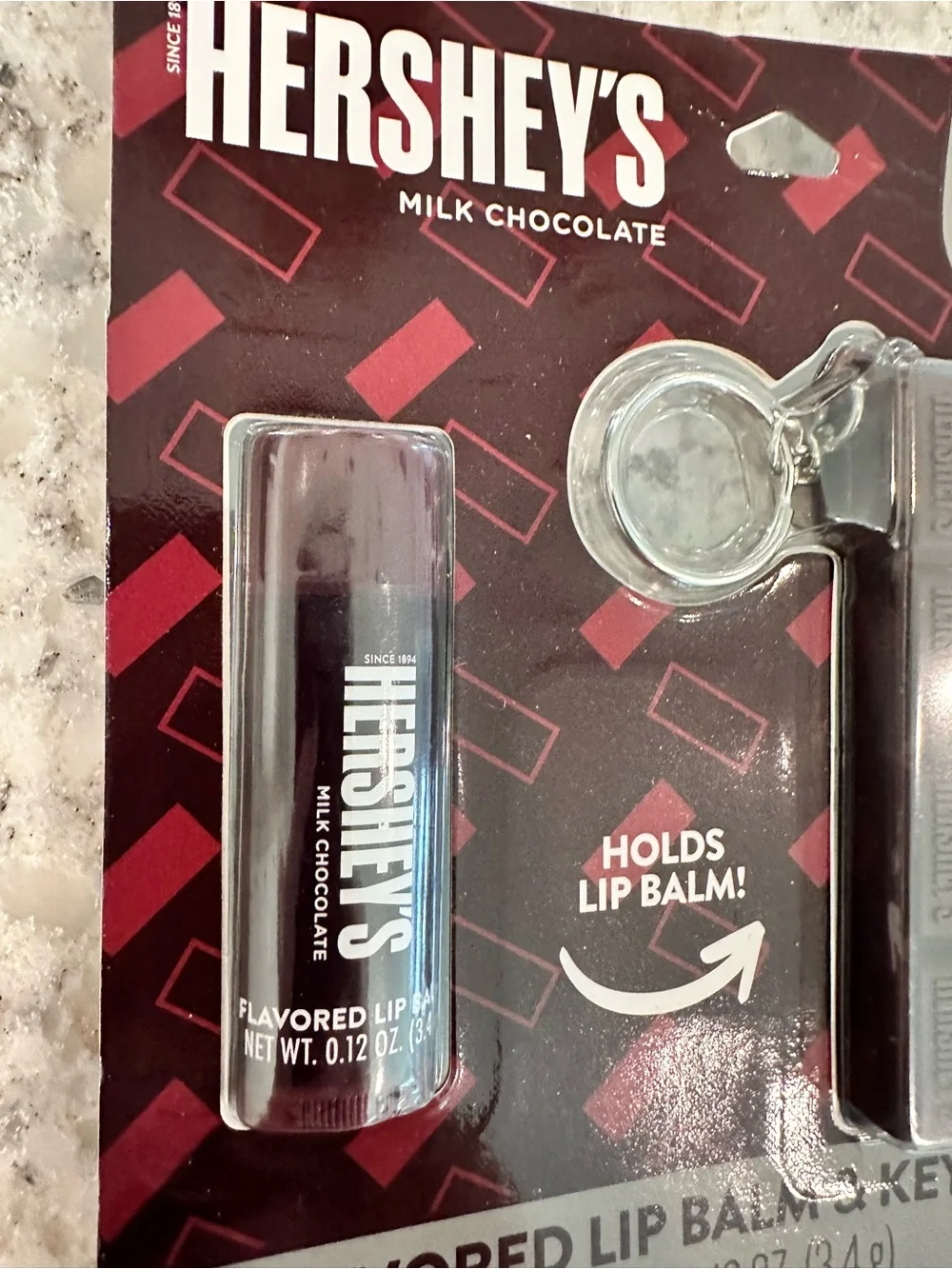 Hershey's Milk Chocolate Flavored Lip Balm & Keychain - Brown